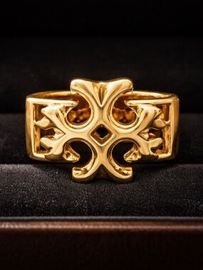 Coach Gold-Tone Men's Crest Ring
